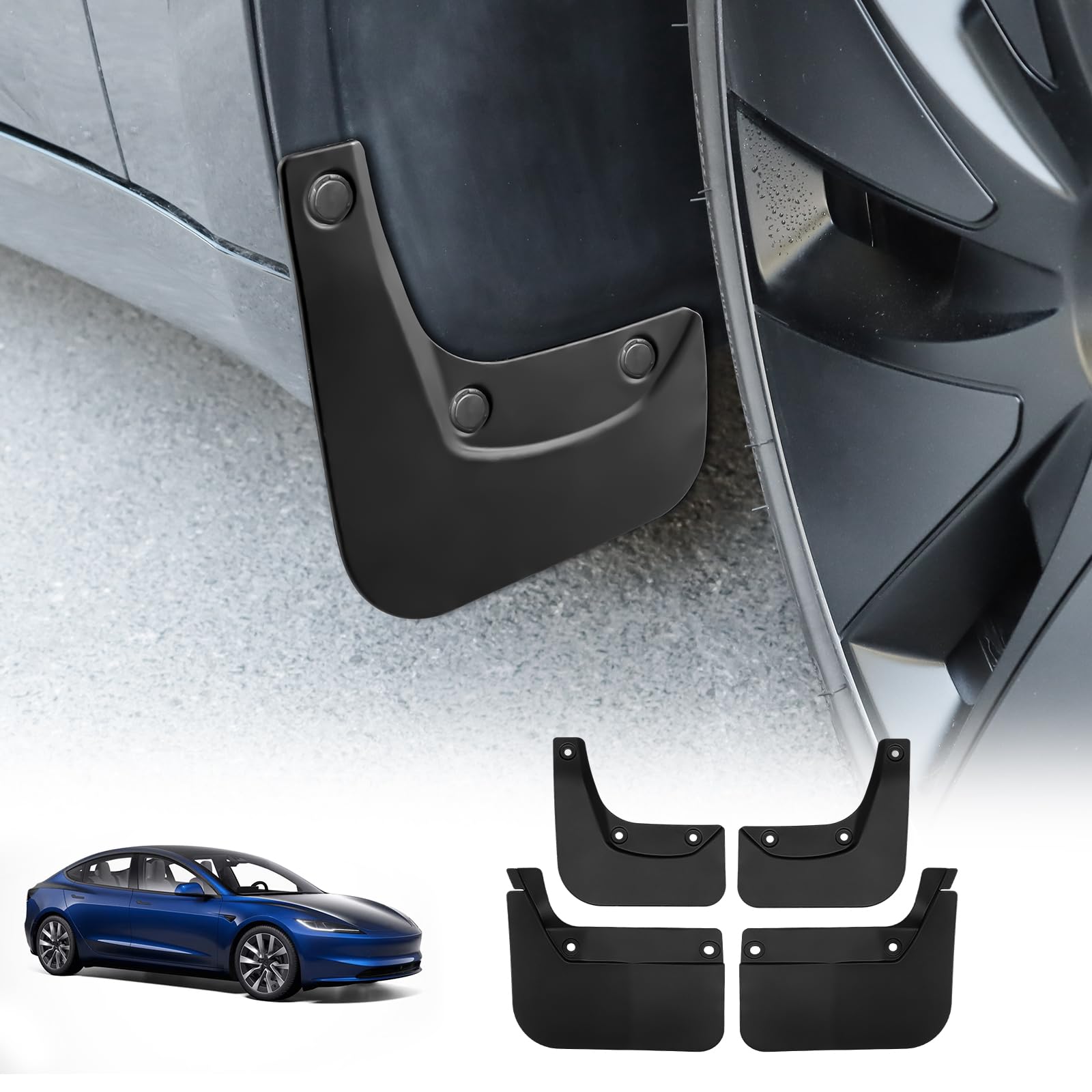 FDAIUN für Tesla Model 3 highland 2024 TPE Schmutzfänger Auto Spritzschutz Reifenschutz Mudguard Kein Bohren erforderlich Schmutzfänger Zubehör 4 Stücks FDAIUN für Tesla Model 3 highland 2024 TPE Schmutzfänger Auto Spritzschutz Reifenschutz Mudguard Kein Bohren erforderlich Schmutzfänger Zubehör 4 Stücks von FDAIUN