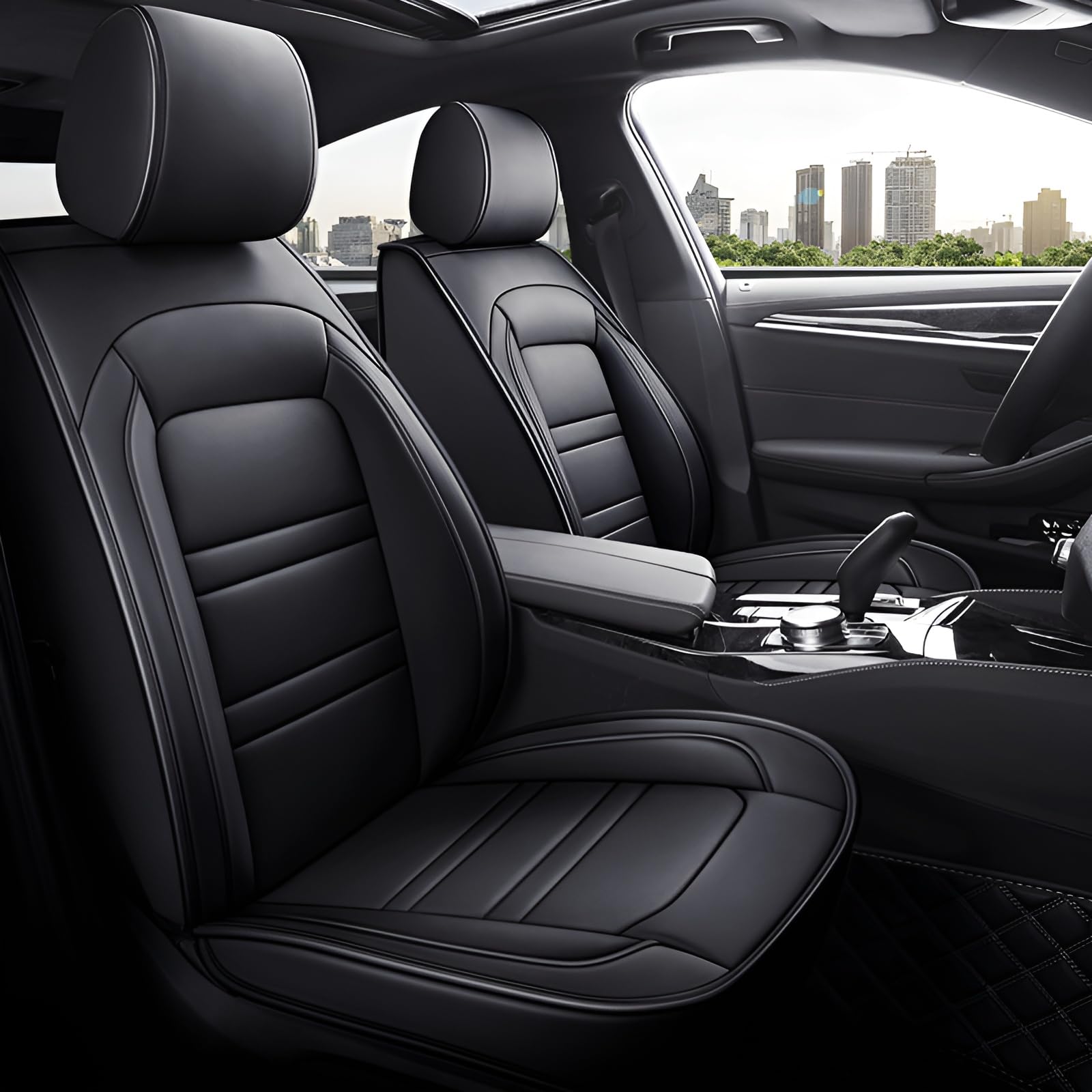 FDCYQW Auto Sitzbezüge für Renault Clio V 2019-2023, Leder Autositzbezüge Sets 5 Sitzer Schonbezüge Sitzschoner Vorne Hinten Wasserdicht,Black FDCYQW Auto Sitzbezüge für Renault Clio V 2019-2023, Leder Autositzbezüge Sets 5 Sitzer Schonbezüge Sitzschoner Vorne Hinten Wasserdicht,Black von FDCYQW