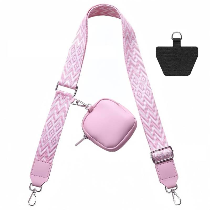 FDEETY Taschengurt für Damen Herren 3.8 cm Breiter Schultergurt Verstellbarer 75-135 cm Taschenriemen Mit Münzbeutel Hängendem Schulterriemen mit Handy-Lanyard Patch von FDEETY