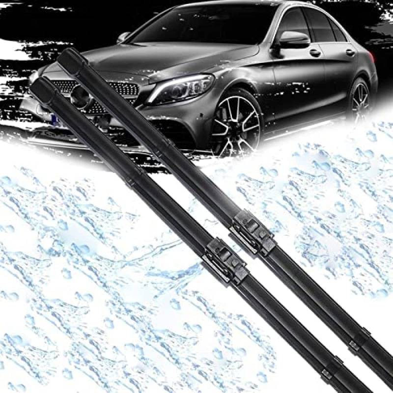 Auto Wischerblätter, für Mercedes-Benz C-Klasse W205 C180 C200 C220 C250 C300 2015 2016 2017 2018 2019 2020 Scheibenwischer Autozubehör 22 "+ 22"