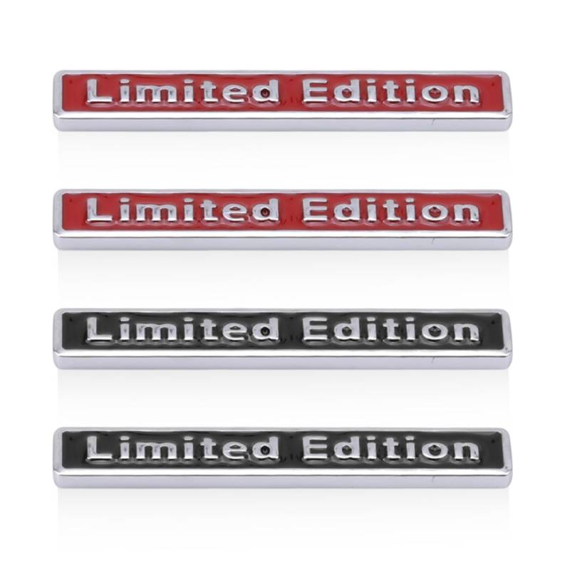 4 Stück Limited Edition Logo, Autobeschriftung Metallaufkleber, Autodekoration, Auto-Außenzubehör von FDGGT