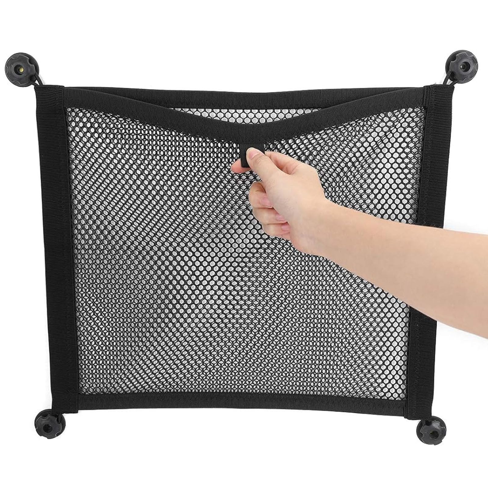 FDHBDF Auto Aufbewahrungsnetz, Flexibles Ablagenetz mit 4 Klebepads und 4 Schrauben, Robustes Gepäcknetz für Autos, Wohnmobile und Boote, 34x40cm, optimale Ladungssicherung FDHBDF Auto Aufbewahrungsnetz, Flexibles Ablagenetz mit 4 Klebepads und 4 Schrauben, Robustes Gepäcknetz für Autos, Wohnmobile und Boote, 34x40cm, optimale Ladungssicherung von FDHBDF