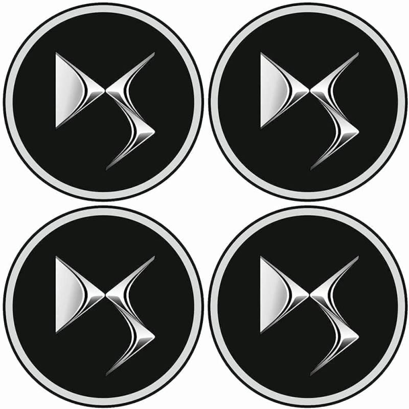 Satz Auto-Radkappen für DS DS3 DS4 DS5 DS6, ABS Aluminium Felgendeckel Nabendeckel mit Logo von FDRYUYT