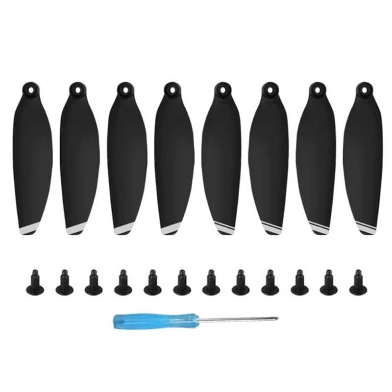 8 oder 16 Stück 4726 kompatible Ersatz-Propellerflügel Kompatibel mit 1 Drohnen-Licht-Requisiten, Ersatzteile, Zubehör(BLACK SILVER 8PCS) von FDhRyTF