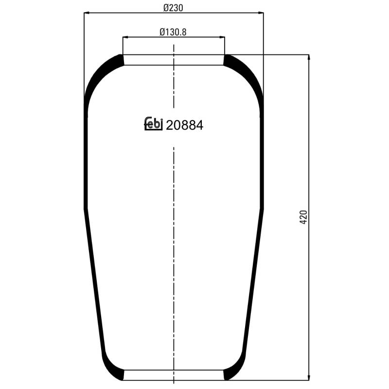 FEBI BILSTEIN Federbalg, Luftfederung IVECO,MAN 20884 0008188539,08188539,81436010122 81436010133,81436010141,5000301452,81436010066,81436010108 von FEBI BILSTEIN