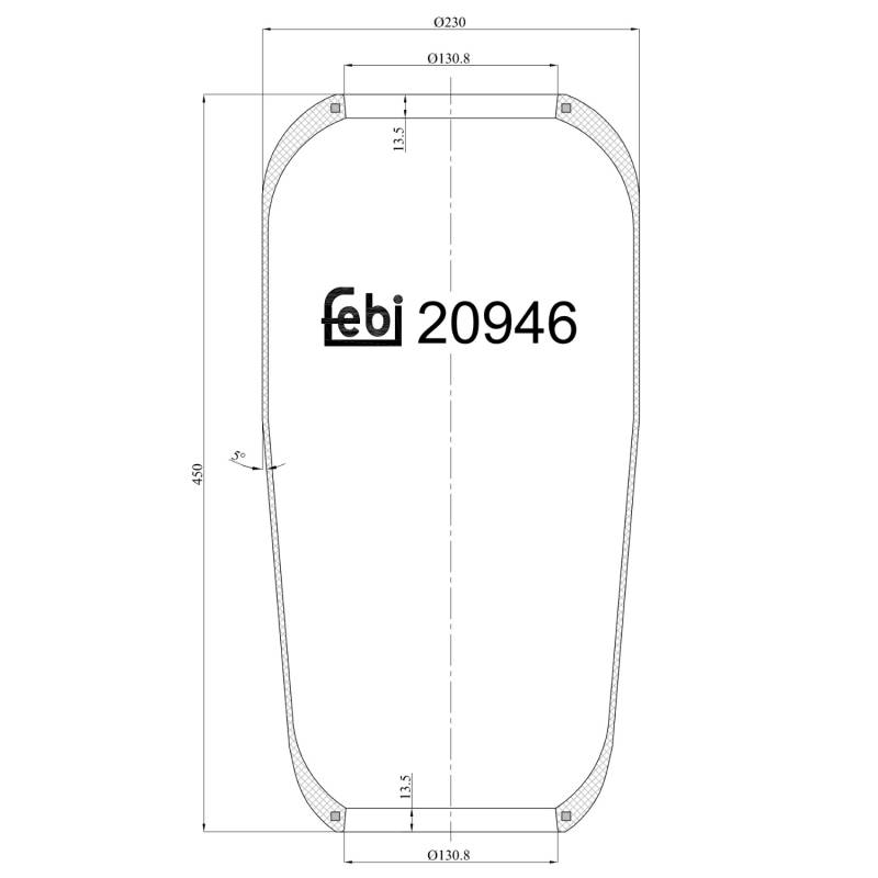 FEBI BILSTEIN Federbalg, Luftfederung MERCEDES-BENZ,SETRA 20946 6283230092,A6283230092 von FEBI BILSTEIN