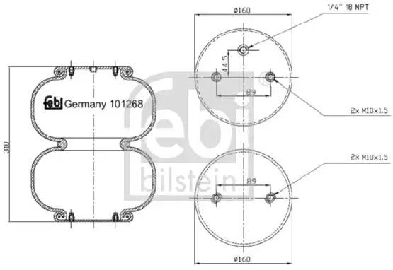 FEBI BILSTEIN Federbalg, Luftfederung MERCEDES-BENZ 101268 9463282101,A9463282101,21221356 81005002 FEBI BILSTEIN Federbalg, Luftfederung MERCEDES-BENZ 101268 9463282101,A9463282101,21221356 81005002 von FEBI BILSTEIN