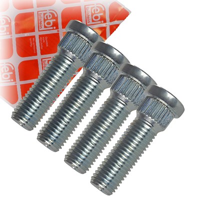 Febi Bilstein 4x Radbolzen M12 x 1,5 [Hersteller-Nr. 46691] für Citroën, Mitsubishi, Peugeot, Smart von FEBI BILSTEIN