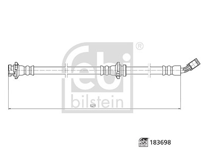 Febi Bilstein Bremsschlauch [Hersteller-Nr. 183698] für Nissan von FEBI BILSTEIN