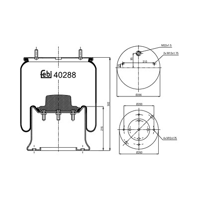 Febi Bilstein Federbalg, Luftfederung [Hersteller-Nr. 40288] von FEBI BILSTEIN