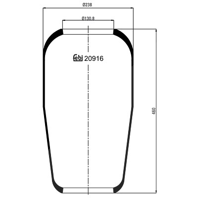Febi Bilstein Federbalg, Luftfederung [Hersteller-Nr. 20916] von FEBI BILSTEIN