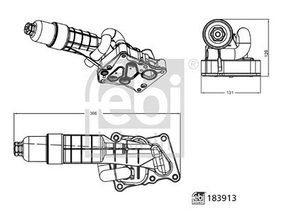 Febi Bilstein Gehäuse, Ölfilter [Hersteller-Nr. 183913] für Mercedes-Benz von FEBI BILSTEIN