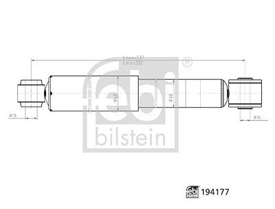 Febi Bilstein Stoßdämpfer [Hersteller-Nr. 194177] für Nissan von FEBI BILSTEIN
