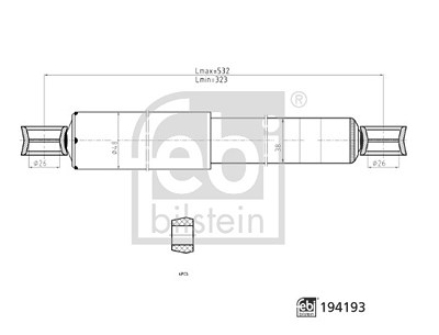 Febi Bilstein Stoßdämpfer [Hersteller-Nr. 194193] für Nissan von FEBI BILSTEIN