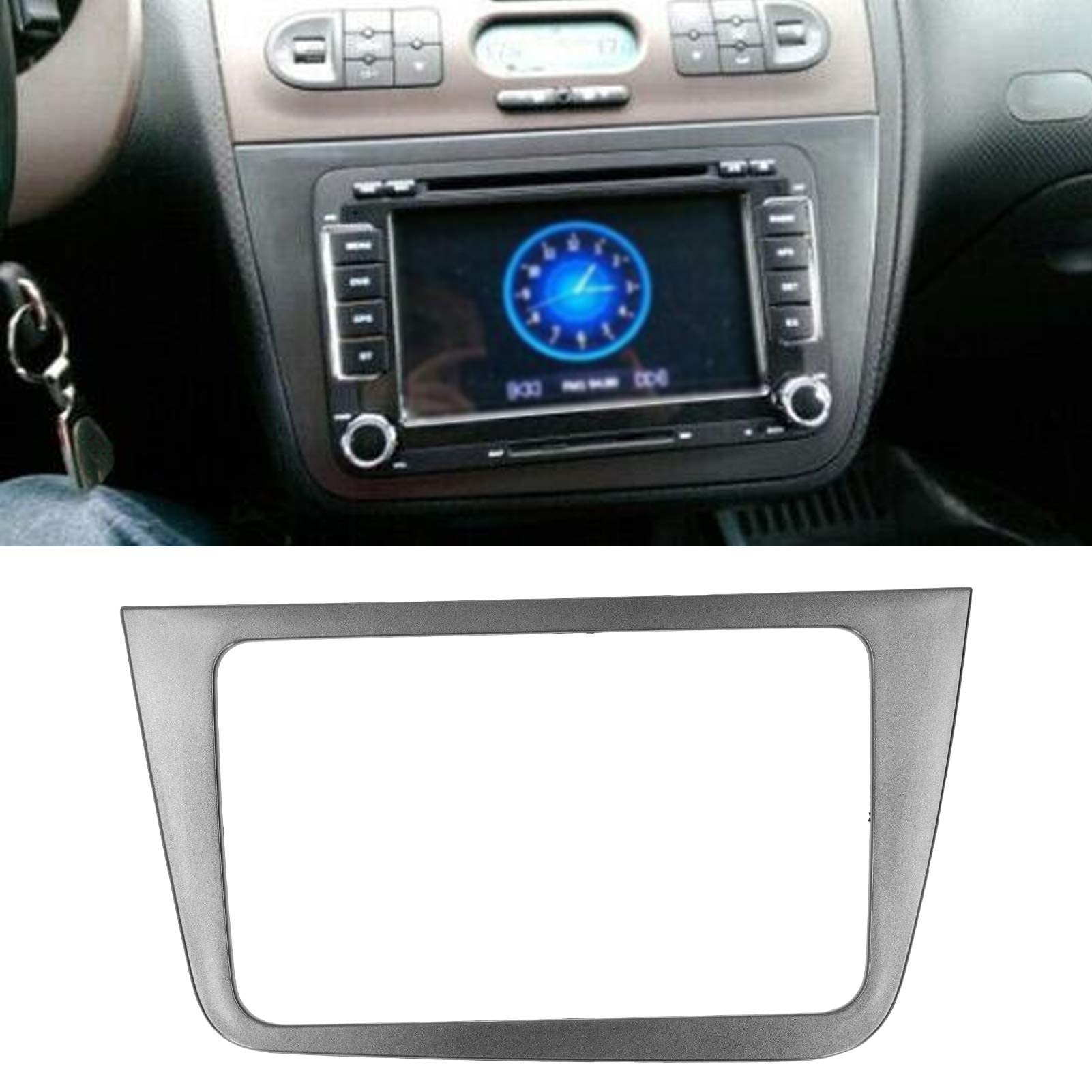 DVD-Verkleidung, graue Radiohalterungsblende 2 Din Armaturenbrett Radiorahmen für Seat Altea 2004-2015 LHD DVD-Verkleidung, graue Radiohalterungsblende 2 Din Armaturenbrett Radiorahmen für Seat Altea 2004-2015 LHD von FECAMOS