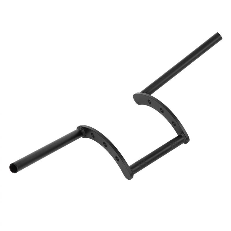 FECAMOS Motorradlenker, universeller rostfreier Drag Bar 24,4 Zoll Langer Z-Lenker für 25 mm 22 mm Lenker(Schwarz, 22mm) von FECAMOS