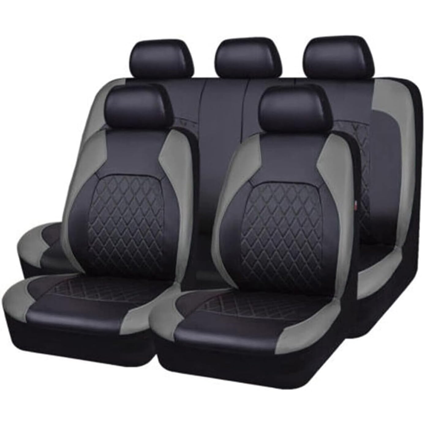 FEECOZ Auto Sitzbezüge Sets für Mitsubishi Space Star 2.GEN 2.gen 1998-2024, Wasserdicht Leicht Zu Reinigen Atmungsaktive Rutschfester Leder-Autositzkissen,B von FEECOZ