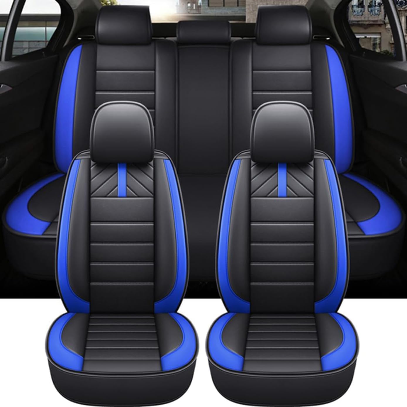 FEECOZ Auto Sitzbezüge Sets für Toyota C-HR C HR CHR 2016 2017 2018 2019 2020 2021 2022 2023 2024 2025, Wasserdicht Leicht Zu Reinigen Atmungsaktive Rutschfester Leder-Autositzkissen,A FEECOZ Auto Sitzbezüge Sets für Toyota C-HR C HR CHR 2016 2017 2018 2019 2020 2021 2022 2023 2024 2025, Wasserdicht Leicht Zu Reinigen Atmungsaktive Rutschfester Leder-Autositzkissen,A von FEECOZ