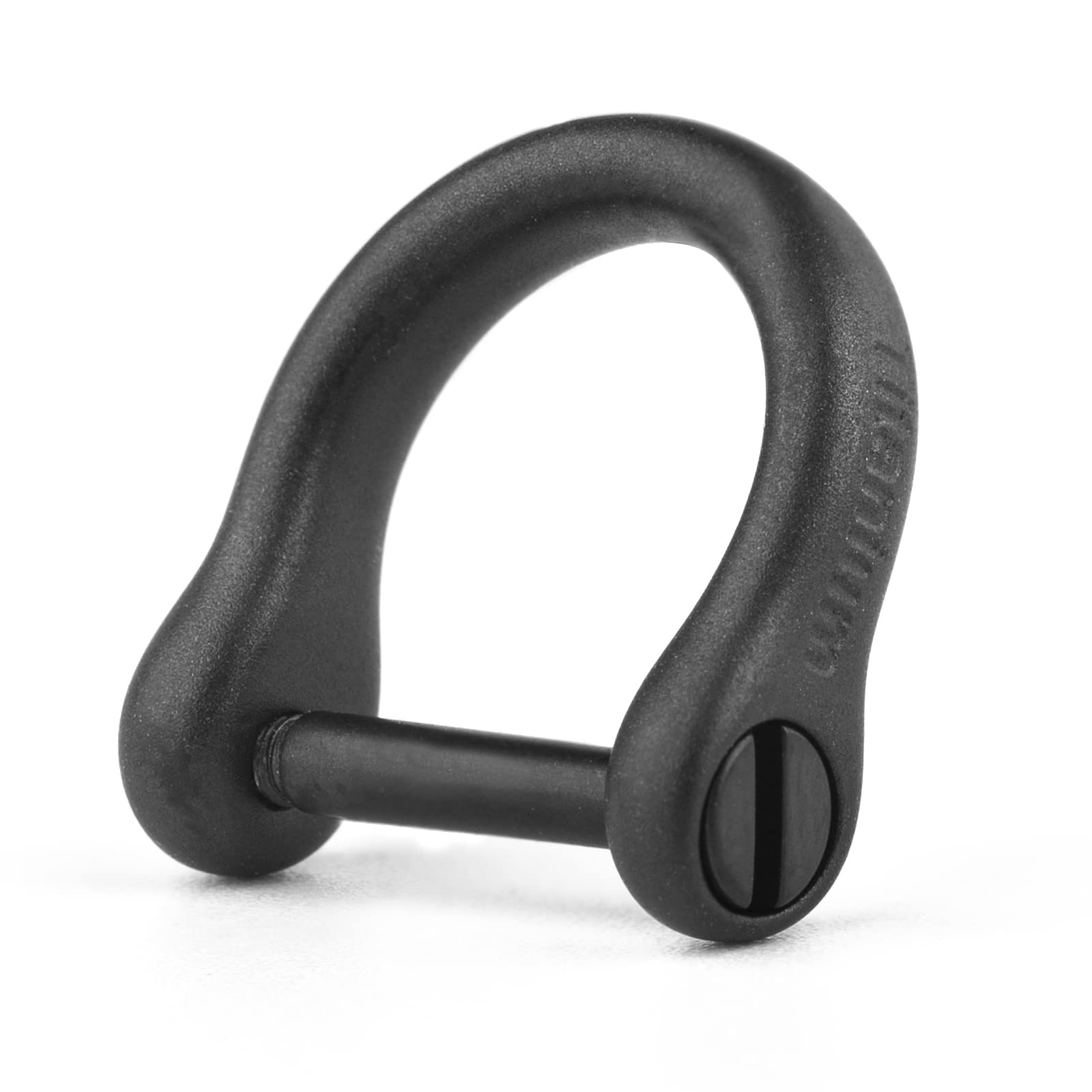 FEGVE Kleiner Titan-Schlüsselanhänger mit Schraubbügel – Auto-Schlüsselanhänger, robust, starke Mini-D-Ringe, aus Titan, 9 mm (1/3 Zoll), Schwarz, 1 Stück von FEGVE