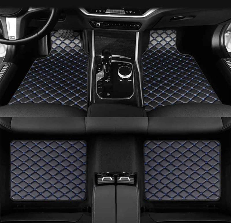 Anpassen Auto Fussmatten Für Mercedes Benz AMG Clase c C Class C200 C220 C300 C43 C63,Komplettset Wasserdichtes Rutschfestes Fußpolster,Allwetter Fußmatten Teppich Matte Set, Q von FEIFEISS