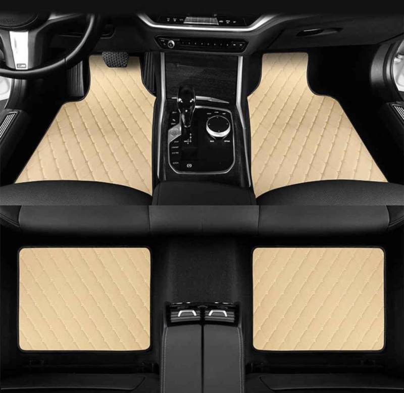 Anpassen Auto Fussmatten Für Mercedes Benz AMG Clase c C Class C200 C220 C300 C43 C63,Komplettset Wasserdichtes Rutschfestes Fußpolster,Allwetter Fußmatten Teppich Matte Set, Q von FEIFEISS