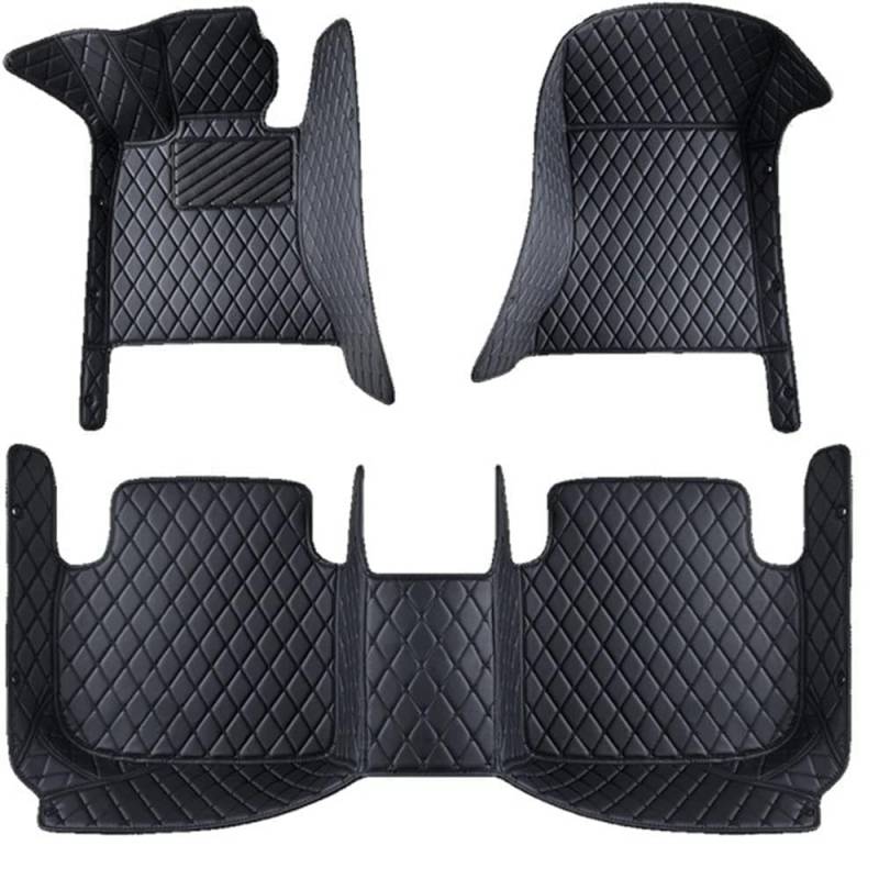 Anpassen Auto Leder Fussmatten Set, für BMW X5 XDrive 50e M Sport 2023 Allwetter Wasserdicht Anti Rutsch Bodenmatten, Full Coverage Schutz Fussmatten, Q,A-All Black-normal von FEIFEISS