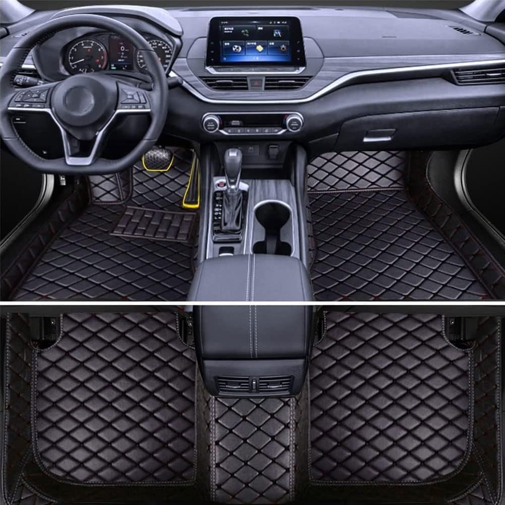 Auto FußMatten Leder Fussmatten FüR V-W Golf 7 7.5 GTE GTD GTI 2012-2020(LHD), Custom Allwetter FußMatte wasserdichte Bodenmatte Set Abdeckung Vorne Hinten Teppiche Anti-Rutsch Automatten ZubehöR, Q von FEIFEISS