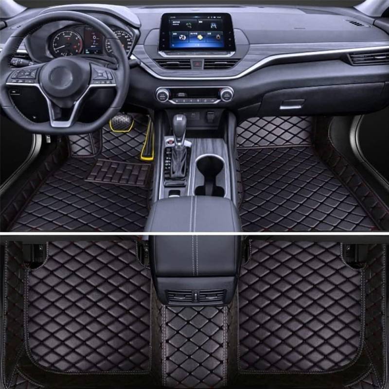 Auto FußMatten Leder Fussmatten FüR V-W Golf 7 7.5 GTE GTD GTI 2012-2020(LHD), Custom Allwetter FußMatte wasserdichte Bodenmatte Set Abdeckung Vorne Hinten Teppiche Anti-Rutsch Automatten ZubehöR, Q von FEIFEISS