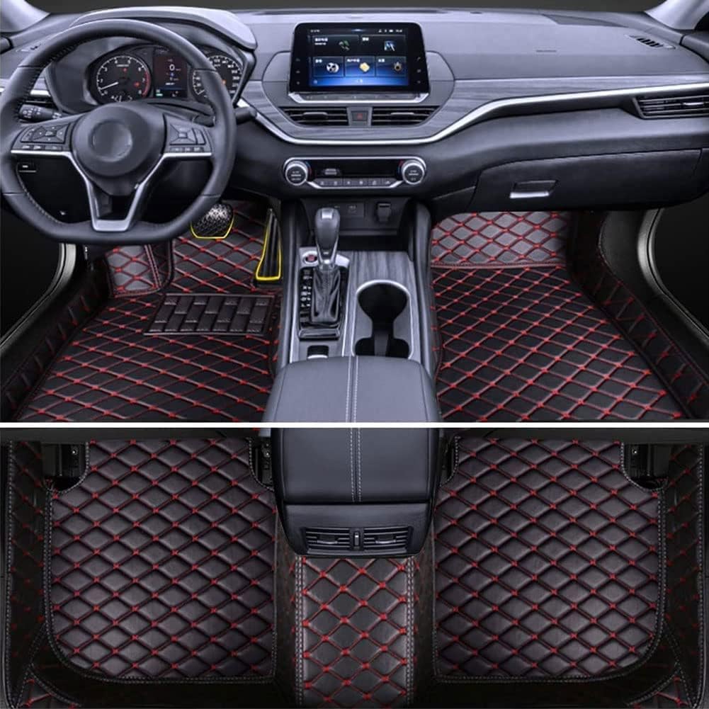 Auto FußMatten Leder Fussmatten FüR V-W Golf 7 7.5 GTE GTD GTI 2012-2020(LHD), Custom Allwetter FußMatte wasserdichte Bodenmatte Set Abdeckung Vorne Hinten Teppiche Anti-Rutsch Automatten ZubehöR, Q von FEIFEISS