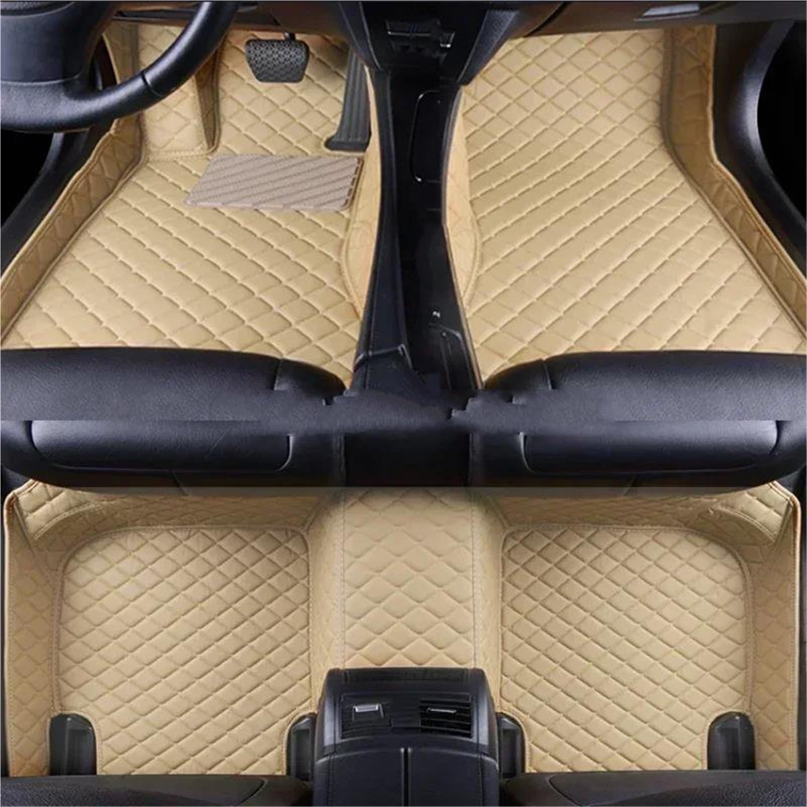 Auto-Fußmatten Autofußmatten Für Mercedes Für Benz E-Klasse W211 W212 W213 2019-2023, wasserdichte Allwetter-Lederbodenmatte Fußmatten Zubehör(Farbe 4), Q,Farbe 2 von FEIFEISS