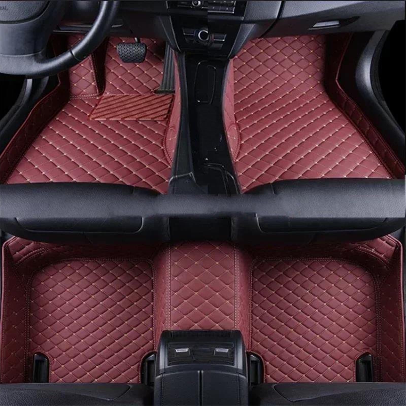 Auto-Fußmatten Autofußmatten Für Mercedes Für Benz E-Klasse W211 W212 W213 2019-2023, wasserdichte Allwetter-Lederbodenmatte Fußmatten Zubehör(Farbe 4), Q,Farbe 6 von FEIFEISS