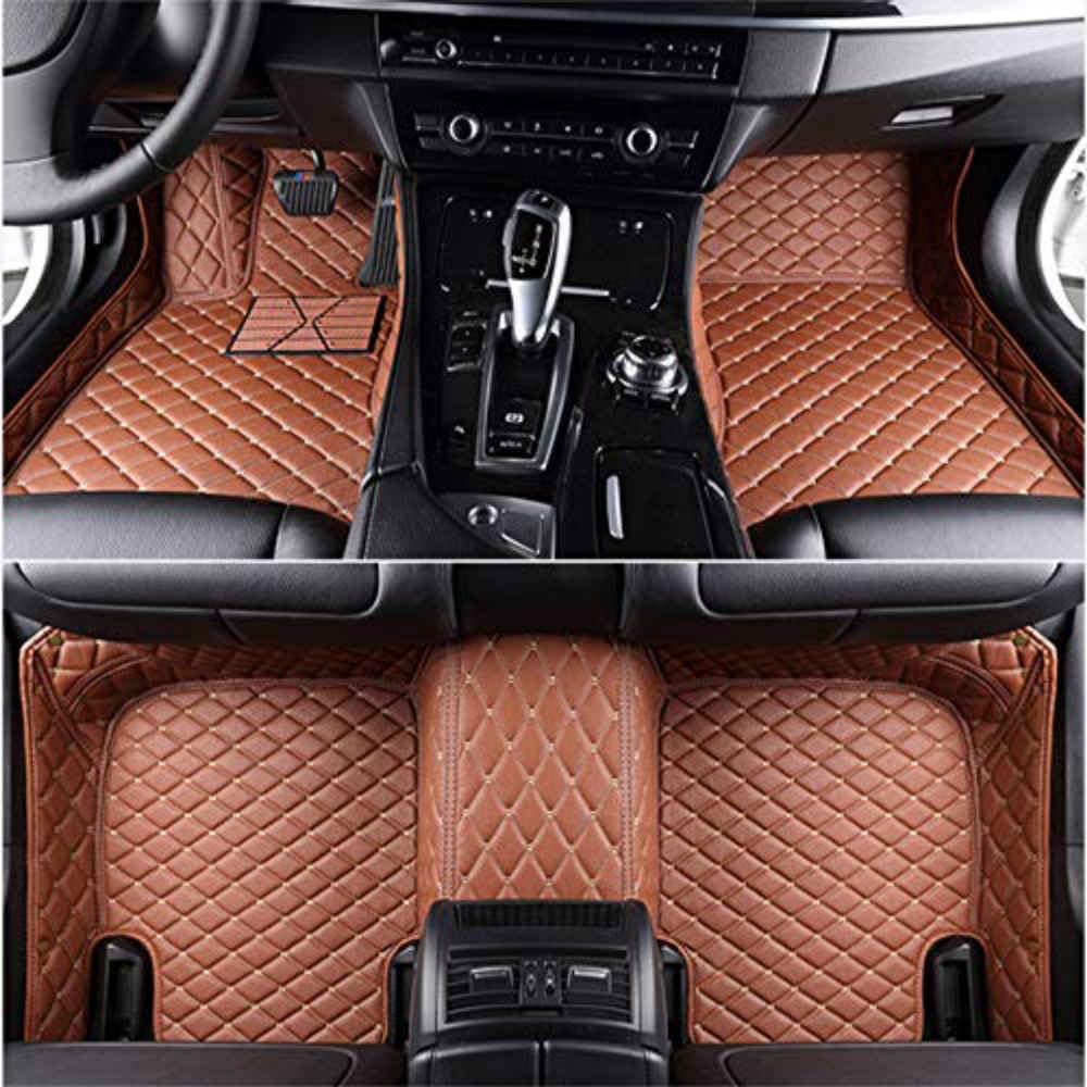 Auto Fußmatten Passend für Audi Q5 Ⅱ 80A 2016 2017 2018 2019 2020 2021 2022 2023+, Allwetterschutz Fussmatten Wasserdicht Anti Rutsch Full Set Upgrade Beutelrand,All Black, Q,Brown-normal Auto Fußmatten Passend für Audi Q5 Ⅱ 80A 2016 2017 2018 2019 2020 2021 2022 2023+, Allwetterschutz Fussmatten Wasserdicht Anti Rutsch Full Set Upgrade Beutelrand,All Black, Q,Brown-normal von FEIFEISS