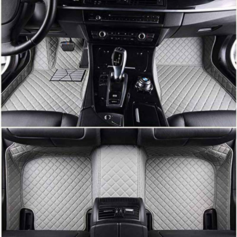 Auto Fußmatten Passend für Audi Q5 Ⅱ 80A 2016 2017 2018 2019 2020 2021 2022 2023+, Allwetterschutz Fussmatten Wasserdicht Anti Rutsch Full Set Upgrade Beutelrand,All Black, Q,Grau-normal von FEIFEISS
