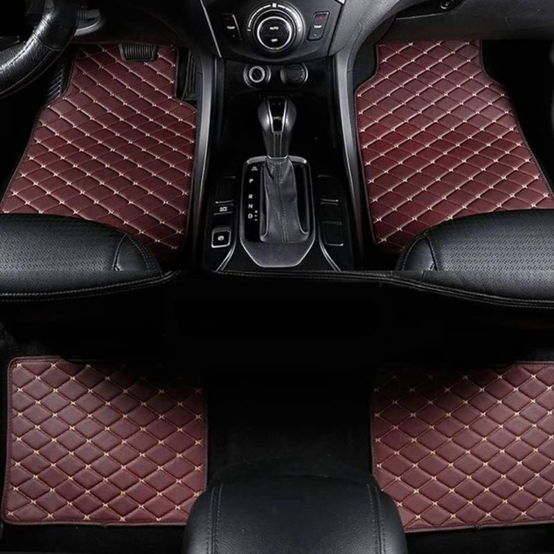Auto Kunstleder Fußmatten Für Porsche Cayenne 2002-2017(10cm,14cm), Nach Maß Fussmatten Allwetterschutz Benutzerdefinierte Automatten Vorne Und Hinten Set Bodenmatte,C, Q,D-normal von FEIFEISS