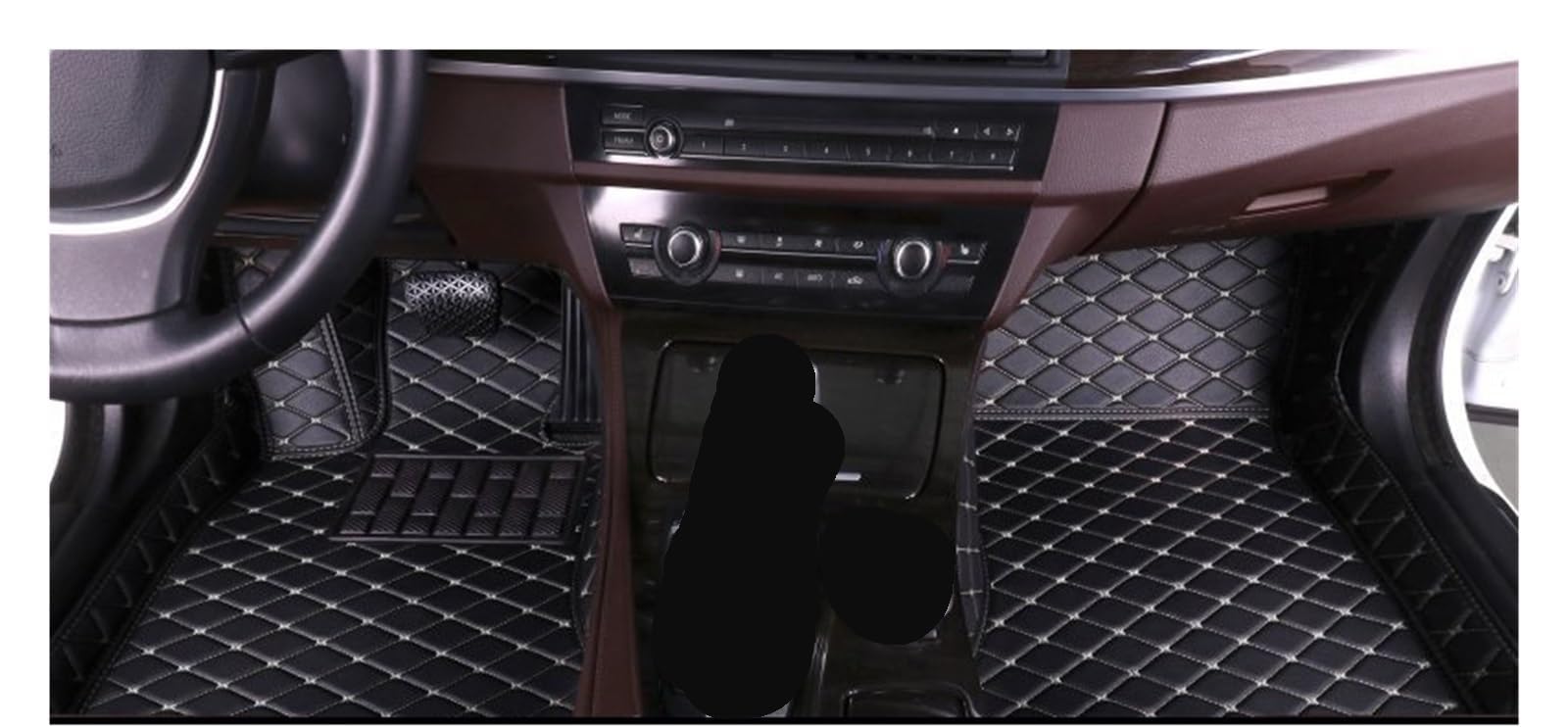 Autofußmatten Nach Auto Fuß Pads Automobil Teppich Abdeckung Innen Zubehör Auto Fußmatten Für JAC Für T8 Für Pro 2021-2023 Automatten(Beige), Q,Black-Beige von FEIFEISS