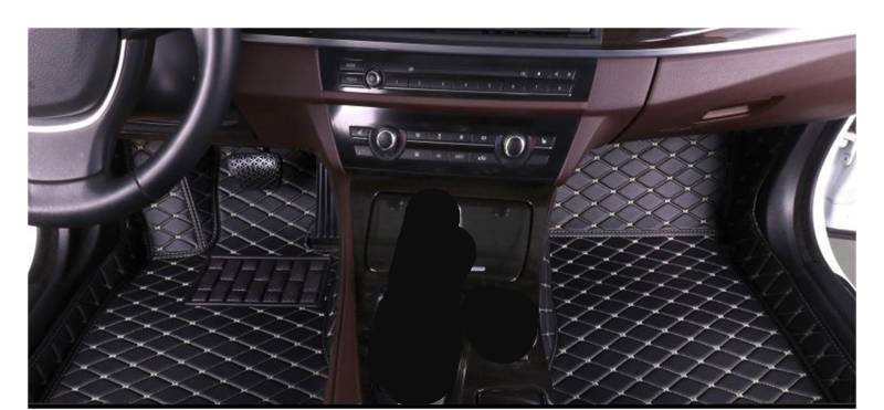 Autofußmatten Nach Auto Fuß Pads Automobil Teppich Abdeckung Innen Zubehör Auto Fußmatten Für JAC Für T8 Für Pro 2021-2023 Automatten(Beige), Q,Black-Beige von FEIFEISS