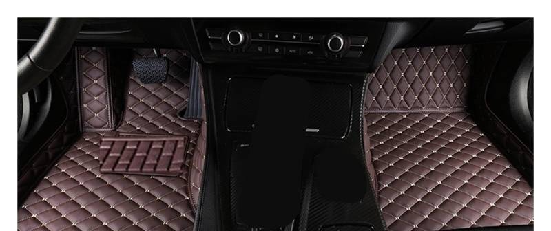Autofußmatten Nach Auto Fuß Pads Automobil Teppich Abdeckung Innen Zubehör Auto Fußmatten Für JAC Für T8 Für Pro 2021-2023 Automatten(Beige), Q,Coffee von FEIFEISS