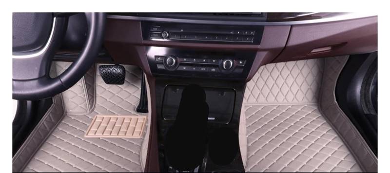 Autofußmatten Nach Auto Fuß Pads Automobil Teppich Abdeckung Innen Zubehör Auto Fußmatten Für JAC Für T8 Für Pro 2021-2023 Automatten(Beige), Q,Grey von FEIFEISS