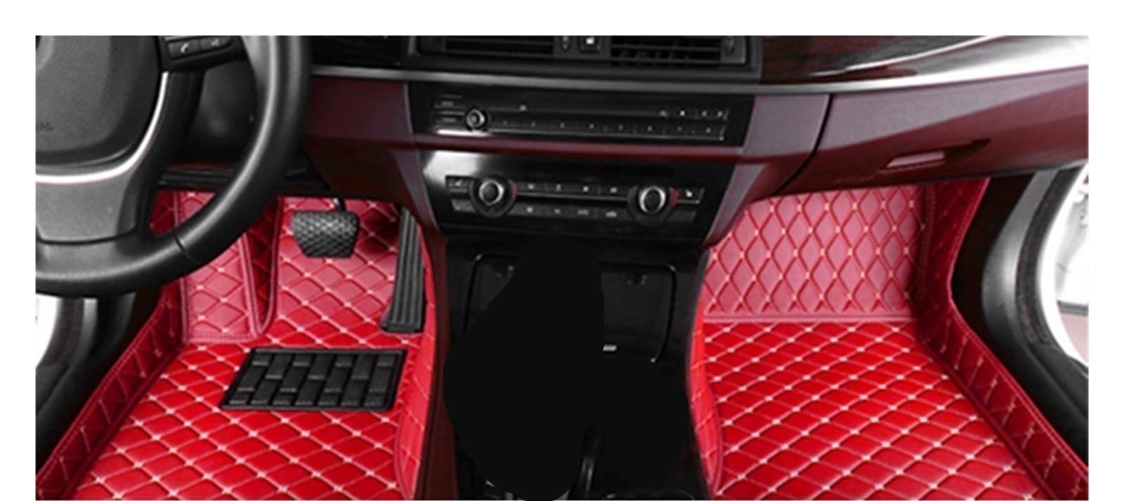 Autofußmatten Nach Auto Fuß Pads Automobil Teppich Abdeckung Innen Zubehör Auto Fußmatten Für JAC Für T8 Für Pro 2021-2023 Automatten(Beige), Q,Red von FEIFEISS