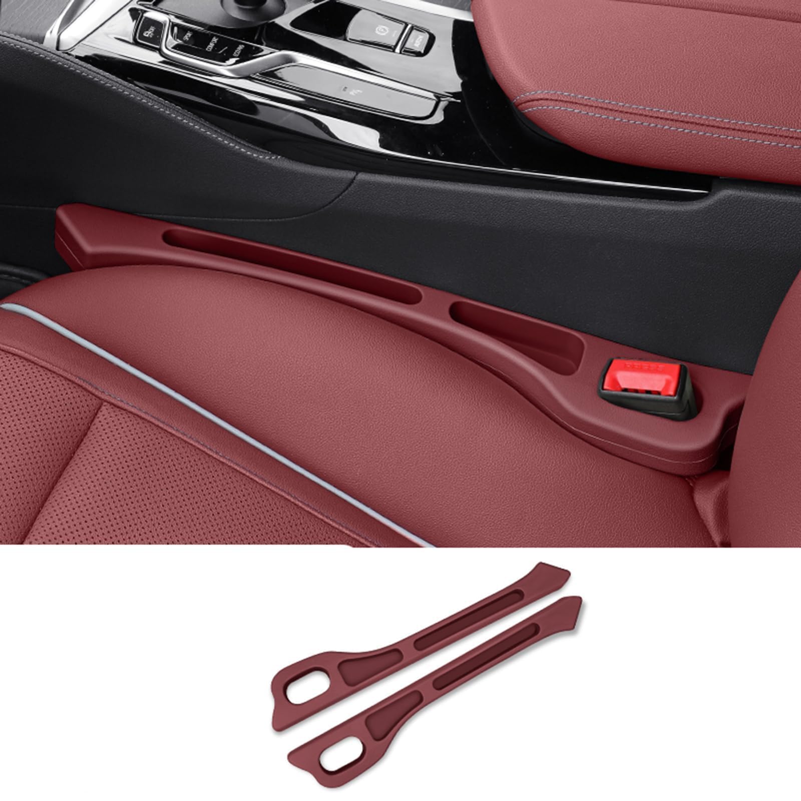 FEIFEISS 2 Stück Autositz Lückenfüller für Audi Q7 5 Seats 2016-2023, Sitzlückenfüller Auslaufschutz Lückenkissen Interior Sitzlückenfüller Sitzseite,Black, Q,Rot-normal FEIFEISS 2 Stück Autositz Lückenfüller für Audi Q7 5 Seats 2016-2023, Sitzlückenfüller Auslaufschutz Lückenkissen Interior Sitzlückenfüller Sitzseite,Black, Q,Rot-normal von FEIFEISS