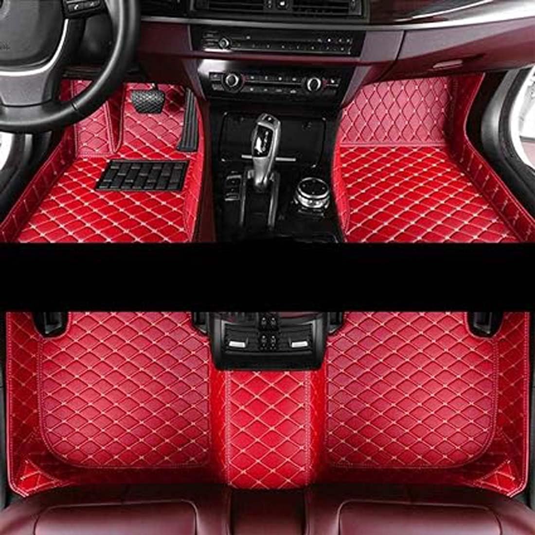 Leder-Auto-Fußmatten für VW New Beetle 1998~2011, individueller Teppich vorne und hinten, wasserdicht, rutschfeste Fußpolster, Innenzubehör,L 1pcs, Q,E-normal Leder-Auto-Fußmatten für VW New Beetle 1998~2011, individueller Teppich vorne und hinten, wasserdicht, rutschfeste Fußpolster, Innenzubehör,L 1pcs, Q,E-normal von FEIFEISS