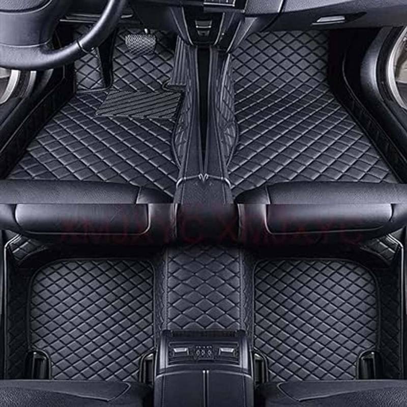 Leder-Auto-Fußmatten für VW New Beetle 1998~2011, individueller Teppich vorne und hinten, wasserdicht, rutschfeste Fußpolster, Innenzubehör,L 1pcs, Q,G-normal von FEIFEISS