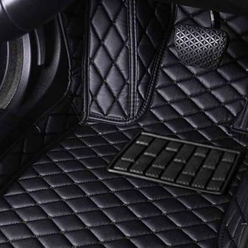 Leder-Auto-Fußmatten für VW New Beetle 1998~2011, individueller Teppich vorne und hinten, wasserdicht, rutschfeste Fußpolster, Innenzubehör,L 1pcs, Q,J 1pcs-normal von FEIFEISS