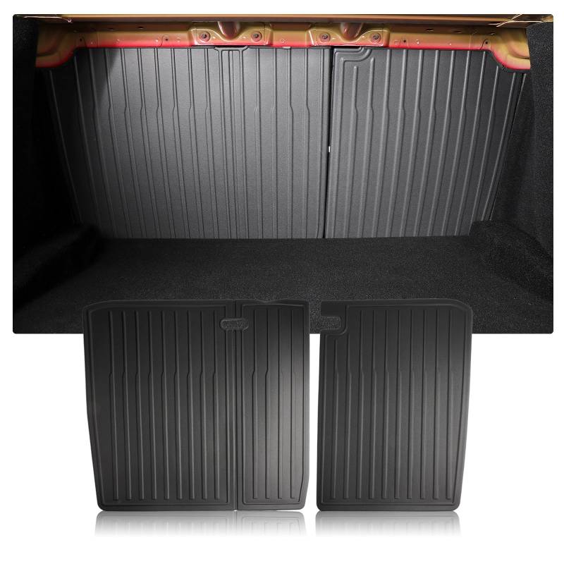 [Neu] Auto Gummimatten Fussmatte Set für Tesla Model 3 2024 2025, 3D TPE Allwetter Antirutsch Fußmatten Geruchsfrei Antifouling und Hohe Temperatur, Model 3 2024 Original Zubehör, Q von FEIFEISS