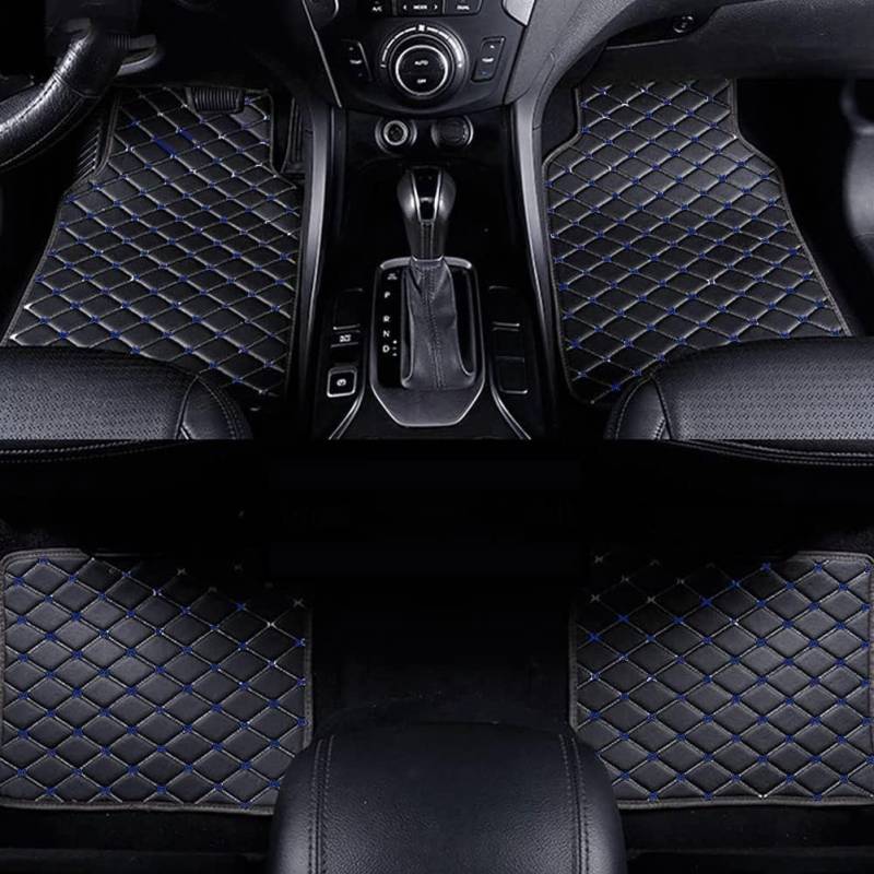 Universal Auto FußMatten Passend für BMW 4er F32 F33 F36 G22 G23 G26 M4 i4 420i 420d 430i 430d M440i M440d, 5 Sitze Wasserdicht Anti Rutsch Schutz Floor Mats, Q,Blackblue von FEIFEISS
