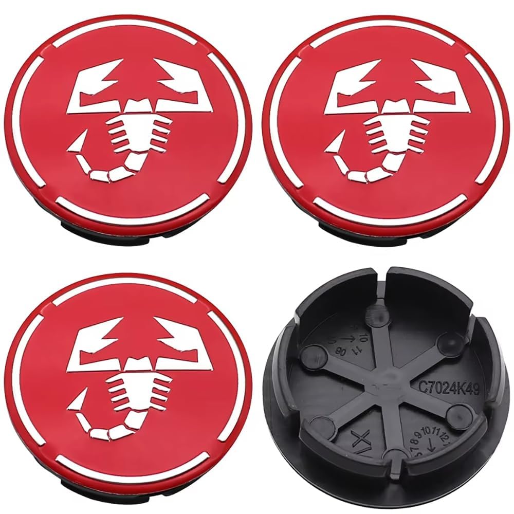 4 Stück Nabendeckel für Abarth 124 Spider 2016-2019, Auto Radnabenkappen Wheel Caps Radnaben Wasserdicht Staubdicht Radzierblende Radmitte Zubehör,C-50mm 4 Stück Nabendeckel für Abarth 124 Spider 2016-2019, Auto Radnabenkappen Wheel Caps Radnaben Wasserdicht Staubdicht Radzierblende Radmitte Zubehör,C-50mm von FEIHUAJIANIAN