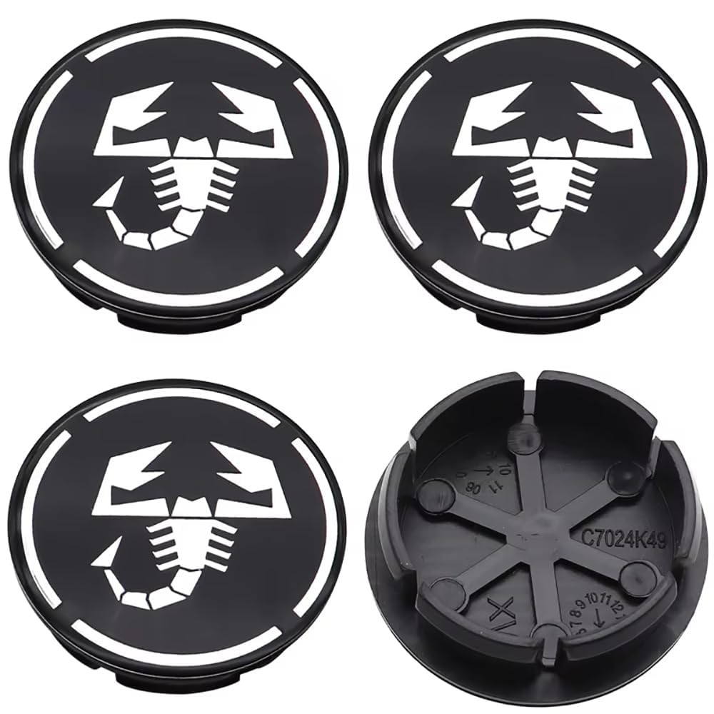 4 Stück Nabendeckel für Abarth 124 Spider 2016-2019, Auto Radnabenkappen Wheel Caps Radnaben Wasserdicht Staubdicht Radzierblende Radmitte Zubehör,D-50mm 4 Stück Nabendeckel für Abarth 124 Spider 2016-2019, Auto Radnabenkappen Wheel Caps Radnaben Wasserdicht Staubdicht Radzierblende Radmitte Zubehör,D-50mm von FEIHUAJIANIAN
