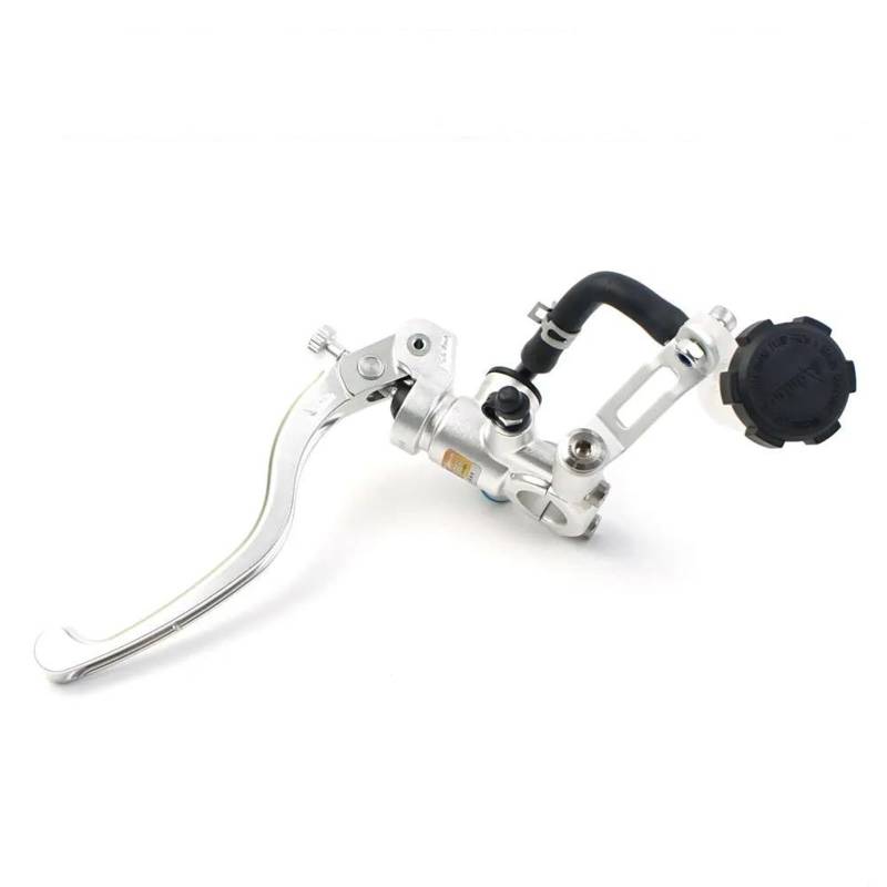 PX1 Motorrad Bremskupplungspumpe Hauptzylinder Hebelgriff 22mm Lenker Silber Kupplungsbremshebel(Left) von FEILIV