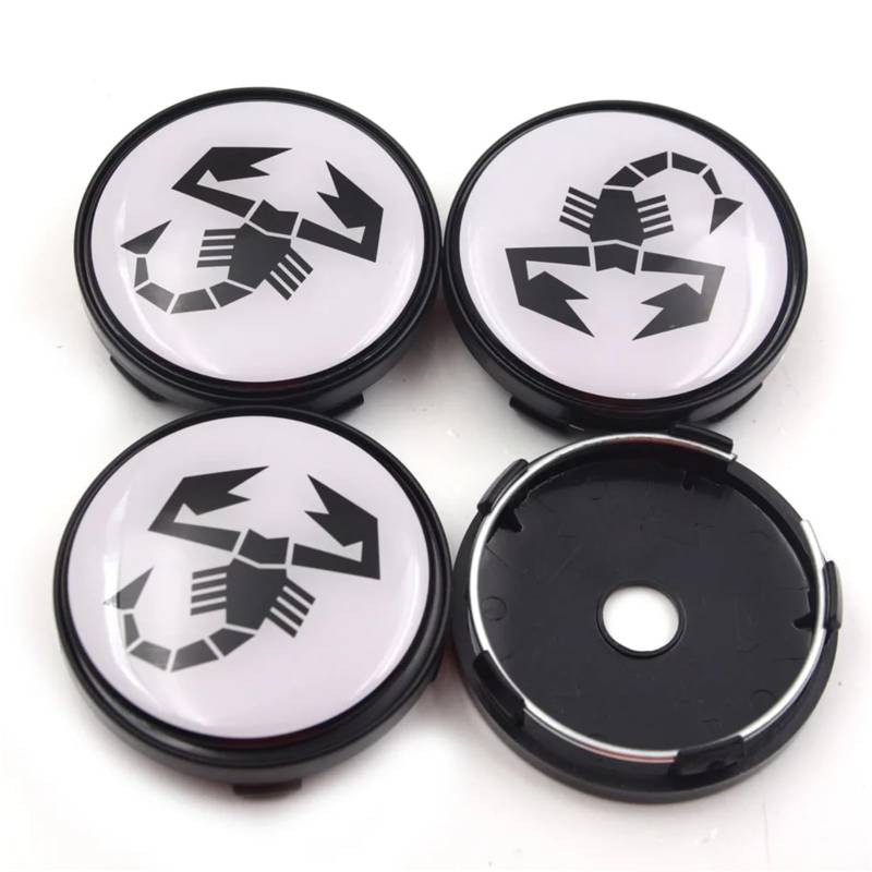 4 Stück Nabendeckel für Abarth 124 Spider 2016-2019, Radnabenkappen Felgendeckel Felgenkappen Nabenkappen Wheel Caps Radnabenabdeckung,D-50mm von FEIYIJIA