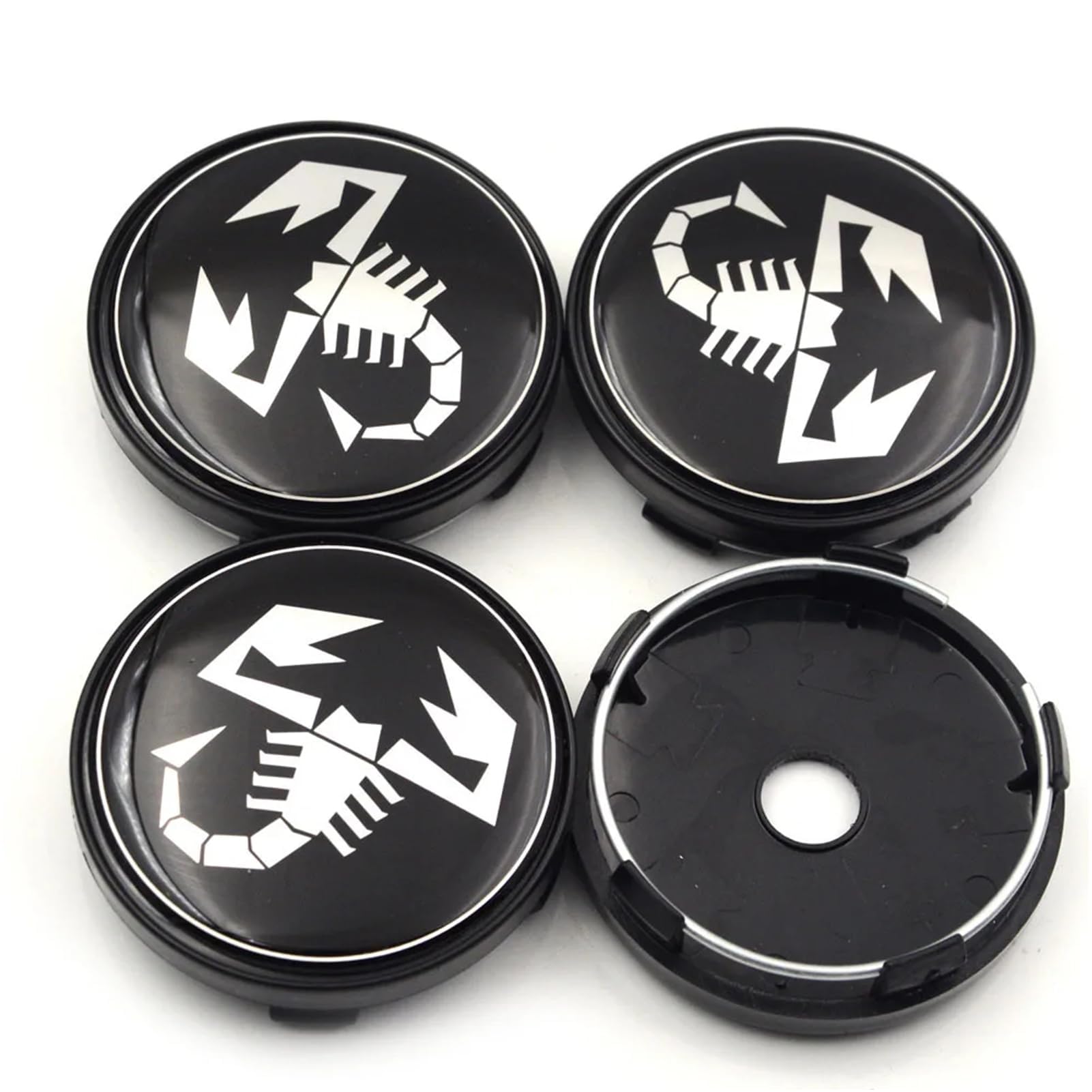 4 Stück Nabendeckel für Abarth Grande Punto (199) 2007, Radnabenkappen Felgendeckel Felgenkappen Nabenkappen Wheel Caps Radnabenabdeckung,C-56mm von FEIYIJIA